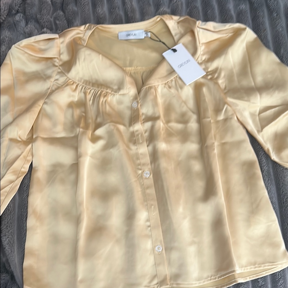 GREYLIN Yellow Cream Blouse
